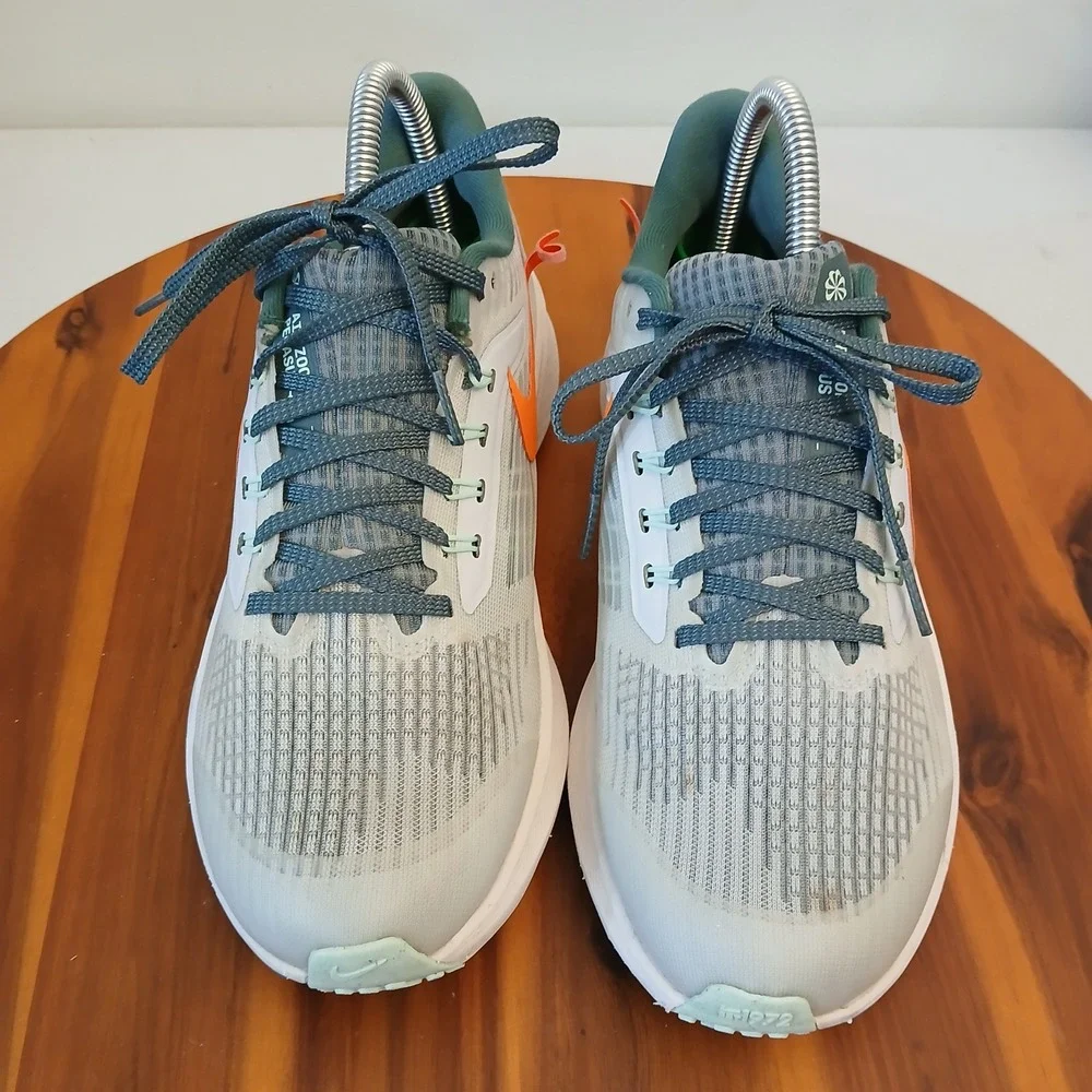 Nike Air Zoom Pegasus 39 Kids 6.5Y Grey Orange Running Shoes DM4015-003